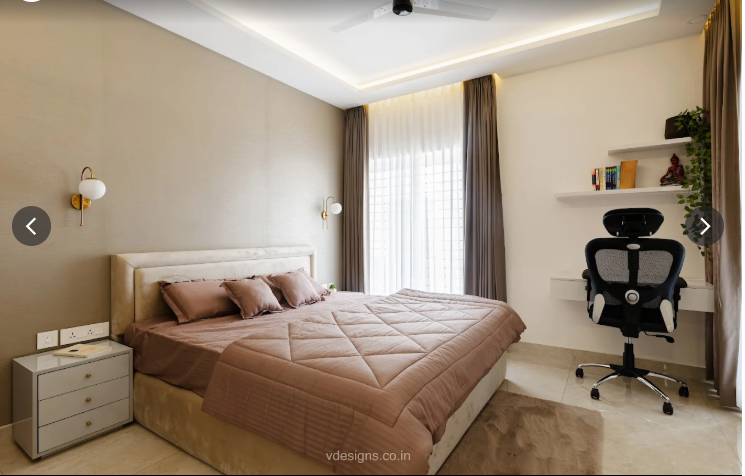 Blush & Cove-Lit Bedroom