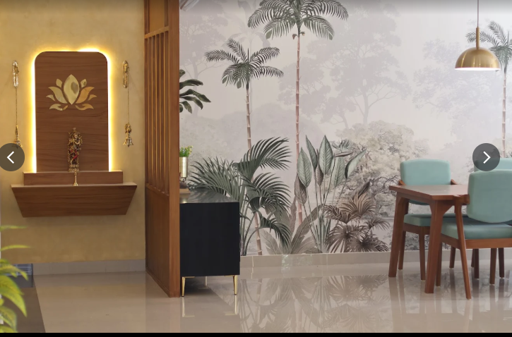 Tropical Foyer & Pooja Niche
