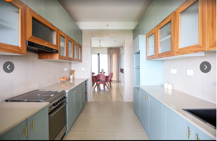 Sage & Teak Galley Kitchen
