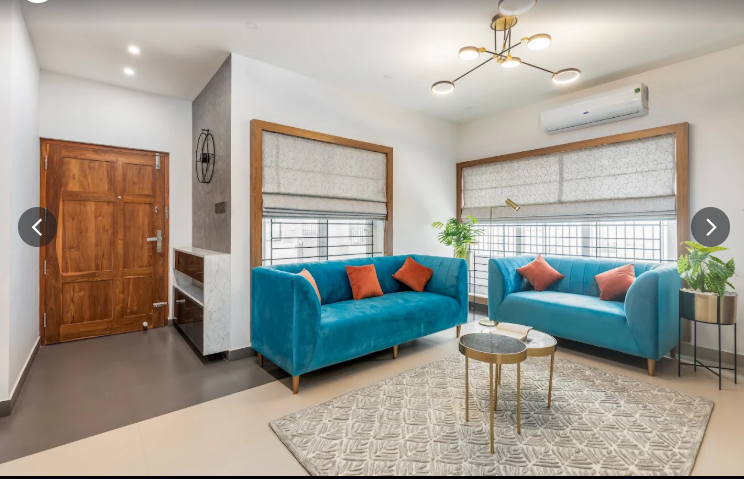 Teal Velvet Drawing Room